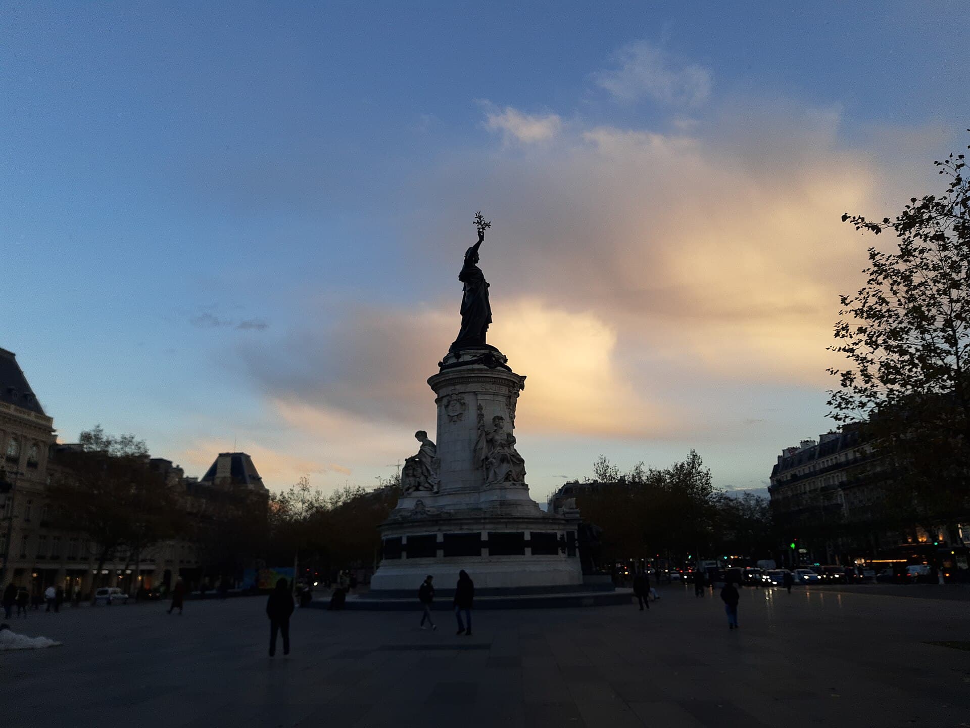 Place de la République in Paris with the Monument to the Republic