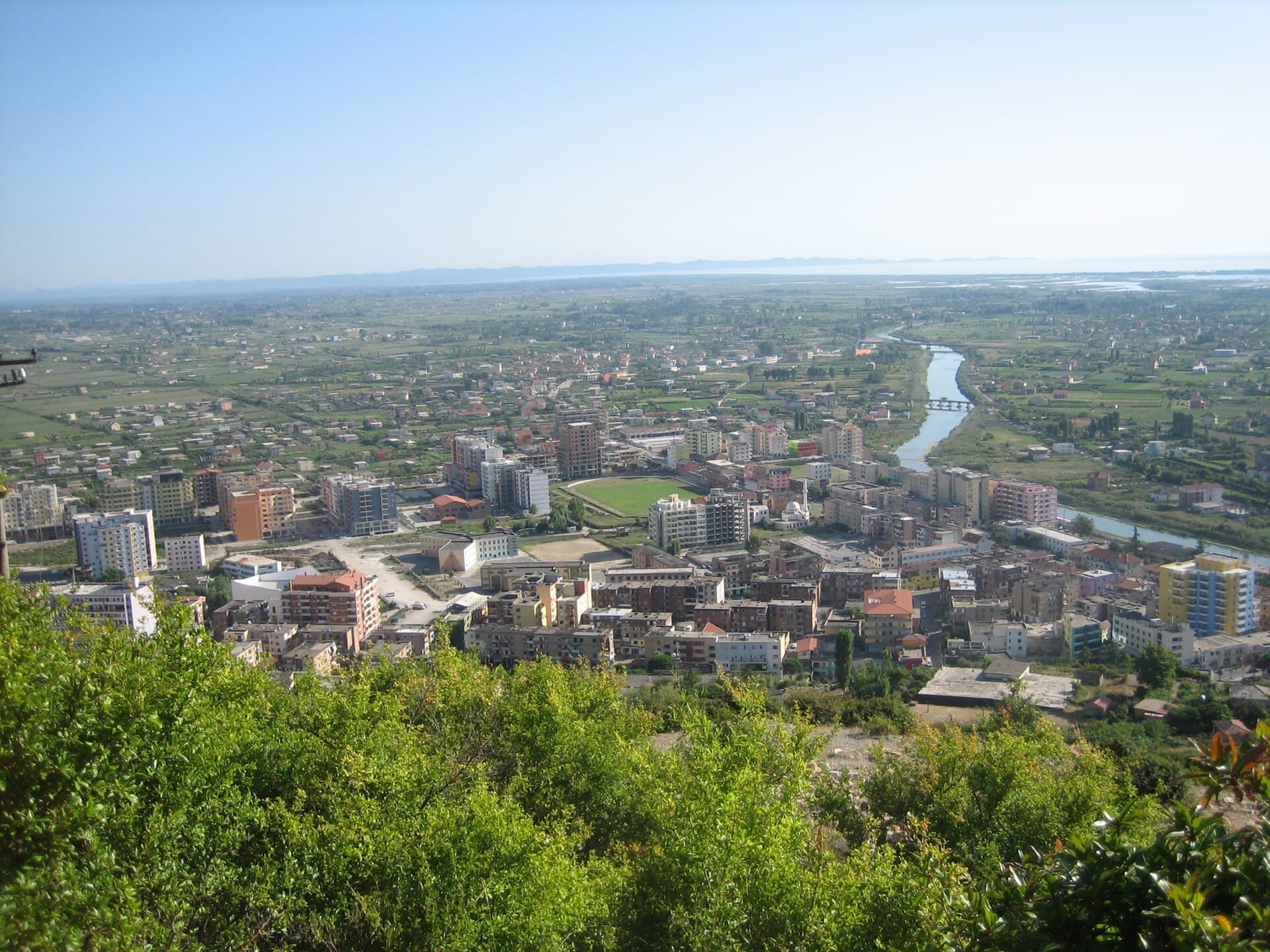 A view of the city of Lezha from the castle hill
