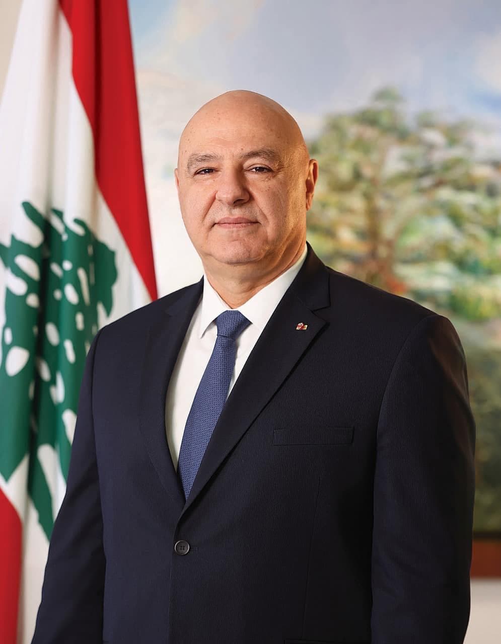 Official portrait of Lebanese President Joseph Aoun