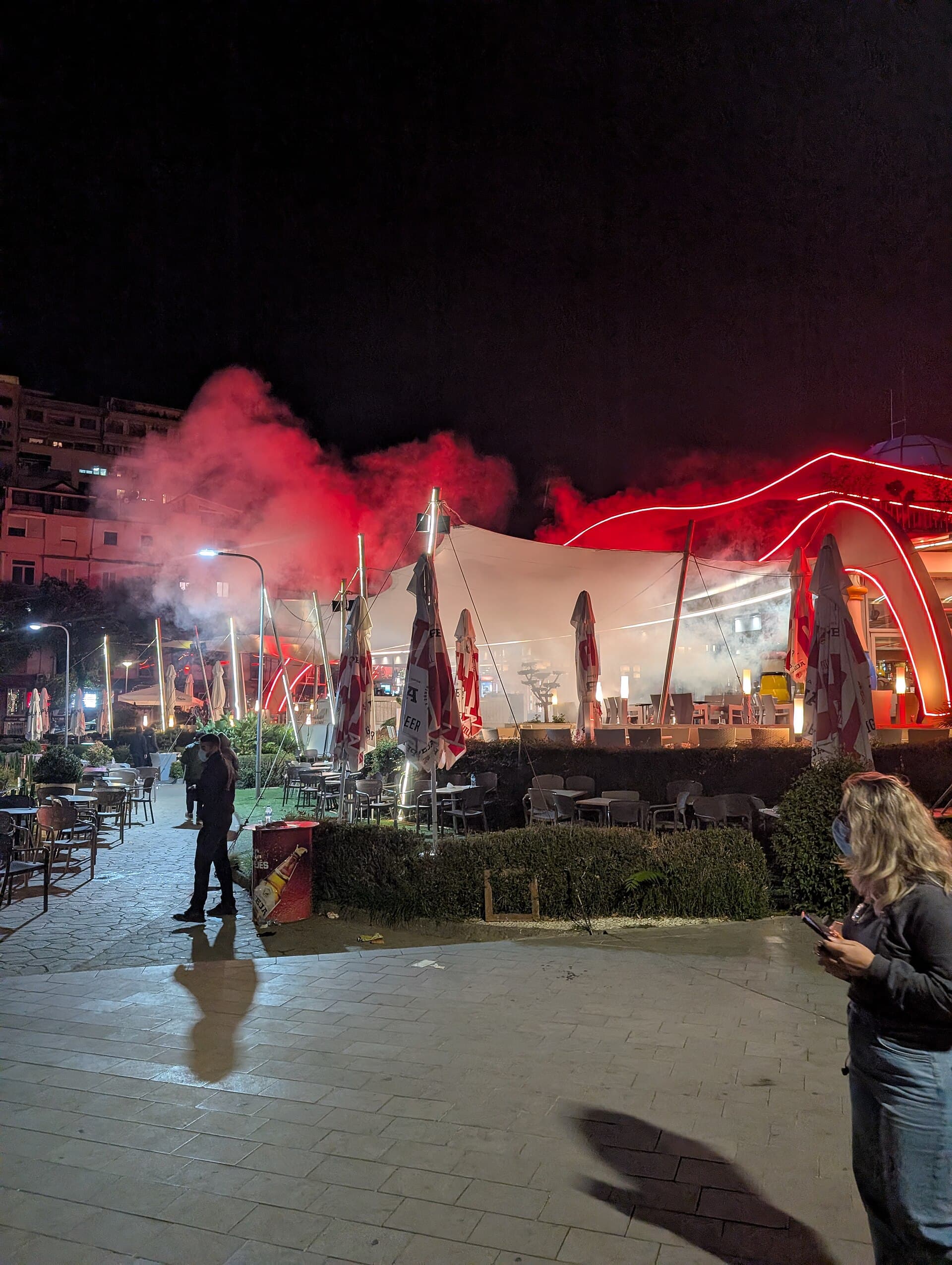 Scene from the anti-government protests in Tirana in October 2026