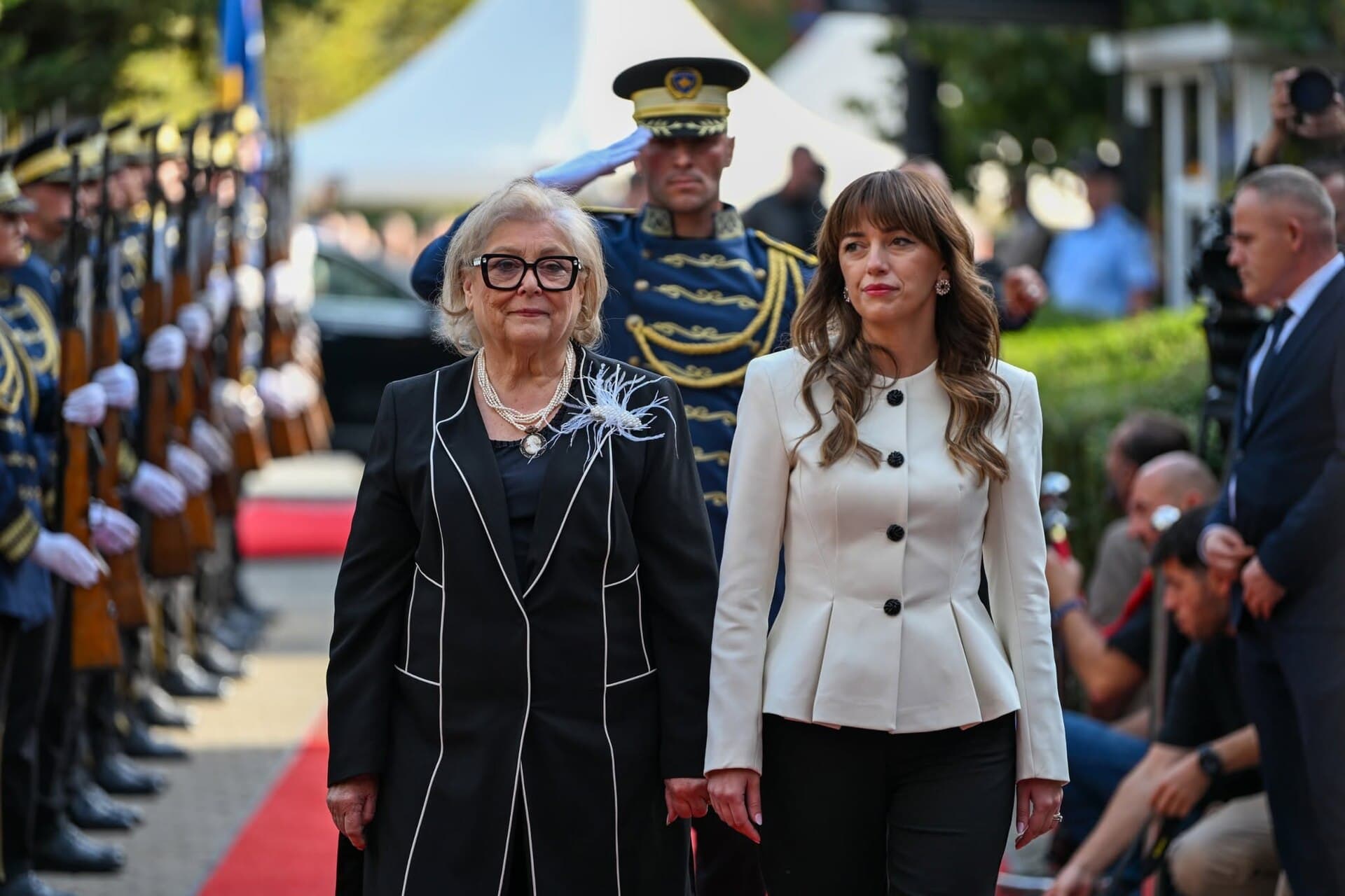 Presidentja e Kosovës Justina Shiroka-Pula gjatë ceremonisë së inaugurimit, tetor 2026